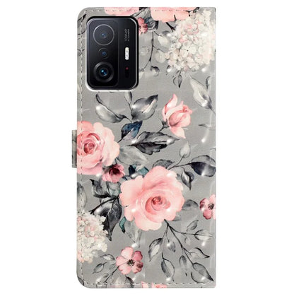 For Xiaomi 11T Pro 5G / 11T 5G Case 3D Pattern Printing Wallet Phone Cover