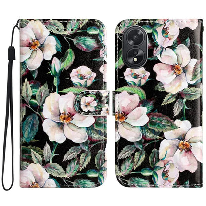 For Oppo A38 4G / A18 4G Case Pattern Printed Folio PU Leather Phone Cover