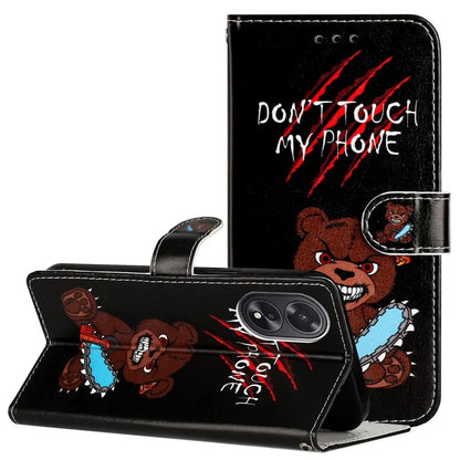 For Oppo A38 4G / A18 4G Case Pattern Printed Folio PU Leather Phone Cover
