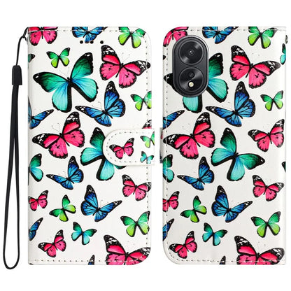 For Oppo A38 4G / A18 4G Case Pattern Printed Folio PU Leather Phone Cover