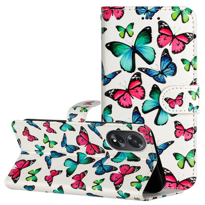 For Oppo A38 4G / A18 4G Case Pattern Printed Folio PU Leather Phone Cover