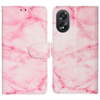 For Oppo A38 4G / A18 4G Case PU Leather Pattern Magnetic Folio Flip Phone Cover
