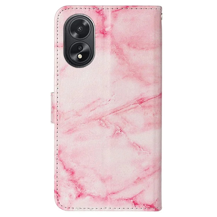 For Oppo A38 4G / A18 4G Case PU Leather Pattern Magnetic Folio Flip Phone Cover