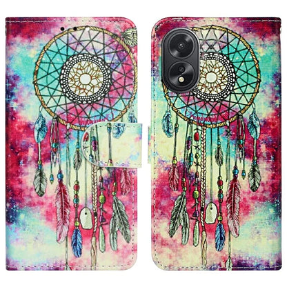 For Oppo A38 4G / A18 4G Case PU Leather Pattern Magnetic Folio Flip Phone Cover