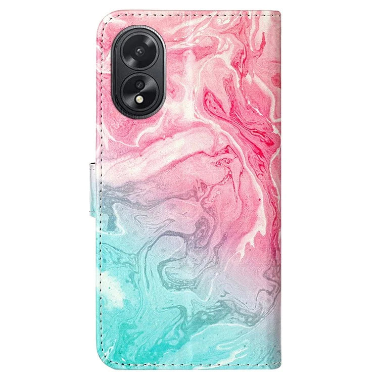 For Oppo A38 4G / A18 4G Case PU Leather Pattern Magnetic Folio Flip Phone Cover