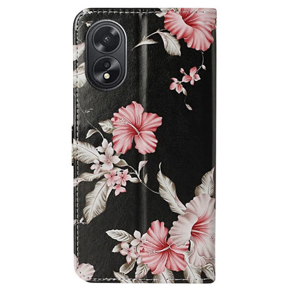 For Oppo A38 4G / A18 4G Case PU Leather Pattern Magnetic Folio Flip Phone Cover