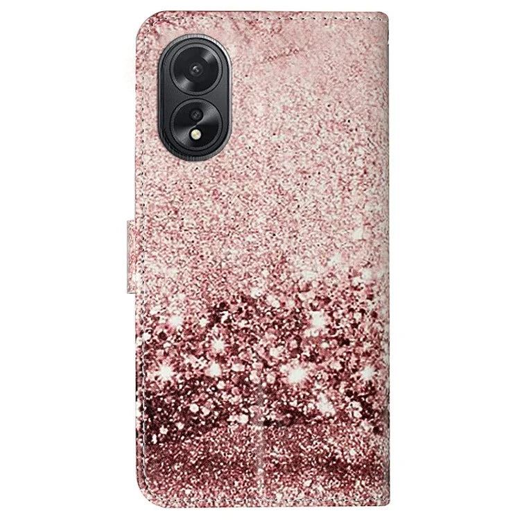 For Oppo A38 4G / A18 4G Case PU Leather Pattern Magnetic Folio Flip Phone Cover