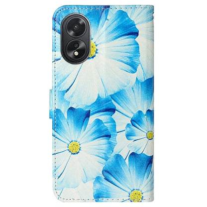 For Oppo A38 4G / A18 4G Case PU Leather Pattern Magnetic Folio Flip Phone Cover