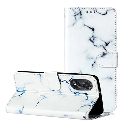 For Oppo A38 4G / A18 4G Case PU Leather Pattern Magnetic Folio Flip Phone Cover