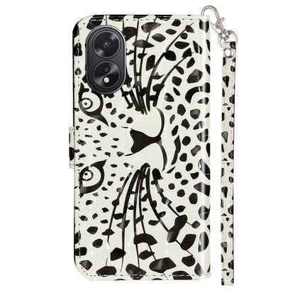 For Oppo A38 4G / A18 4G Cover 3D Pattern Print Leather Wallet Phone Case Head