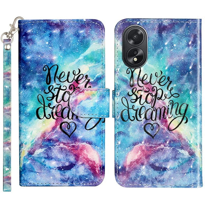 For Oppo A38 4G / A18 4G Cover 3D Pattern Print Leather Wallet Phone Case