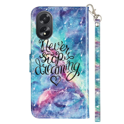 For Oppo A38 4G / A18 4G Cover 3D Pattern Print Leather Wallet Phone Case