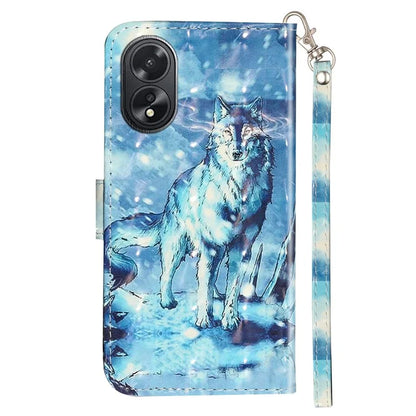For Oppo A38 4G / A18 4G Cover 3D Pattern Print Leather Wallet Phone Case