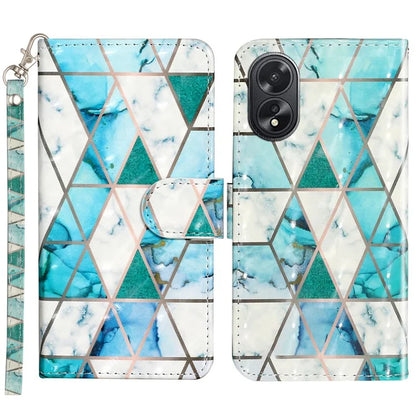 For Oppo A38 4G / A18 4G Cover 3D Pattern Print Leather Wallet Phone Case