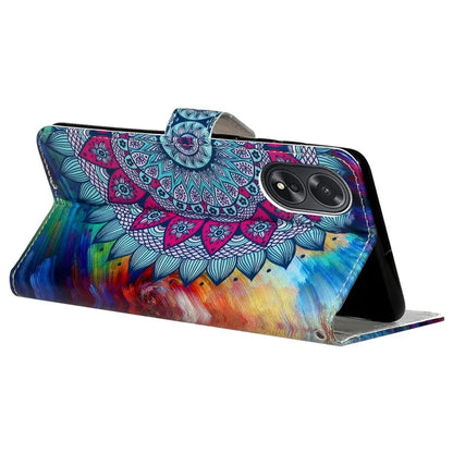 For Oppo A38 4G / A18 4G Cover Pattern Printing Well-protected Phone Leather Case