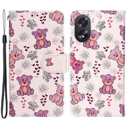 For Oppo A38 4G / A18 4G Cover Pattern Printing Well-protected Phone Leather Case