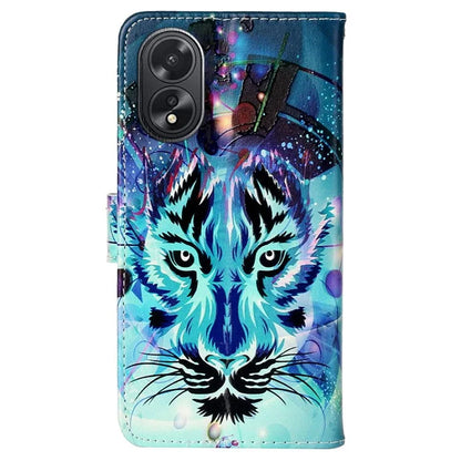For Oppo A38 4G / A18 4G Cover Pattern Printing Well-protected Phone Leather Case
