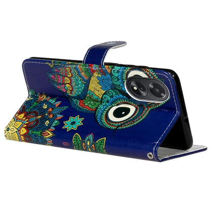 For Oppo A38 4G / A18 4G Cover Pattern Printing Well-protected Phone Leather Case