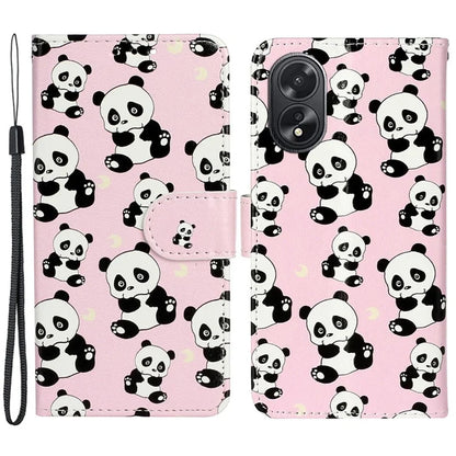 For Oppo A38 4G / A18 4G Cover Pattern Printing Well-protected Phone Leather Case