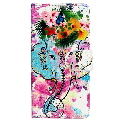 For Oppo A38 4G / A18 4G Cover Pattern Printing Well-protected Phone Leather Case Elephant