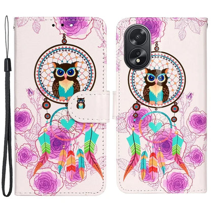 For Oppo A38 4G / A18 4G Cover Pattern Printing Well-protected Phone Leather Case