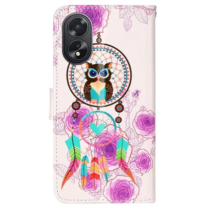 For Oppo A38 4G / A18 4G Cover Pattern Printing Well-protected Phone Leather Case