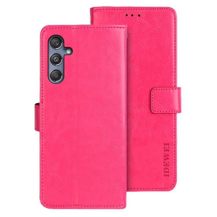 IDEWEI For Samsung Galaxy M34 5G / F34 5G Case Crazy Horse Texture Wallet Cover