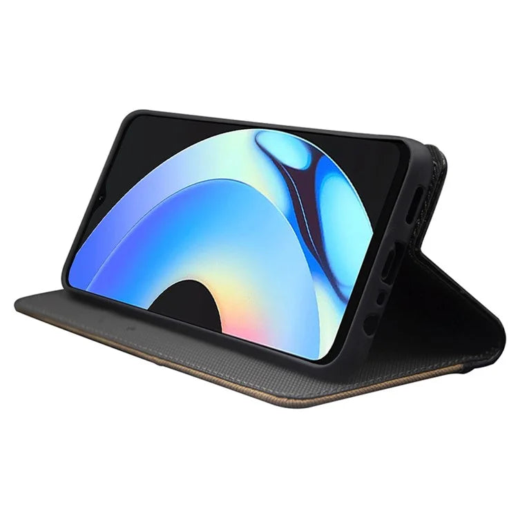 IDEWEI For Realme C53 (Global) / C53 (India) / C51 Cover Card Slots Splicing Color PU Leather Phone Case