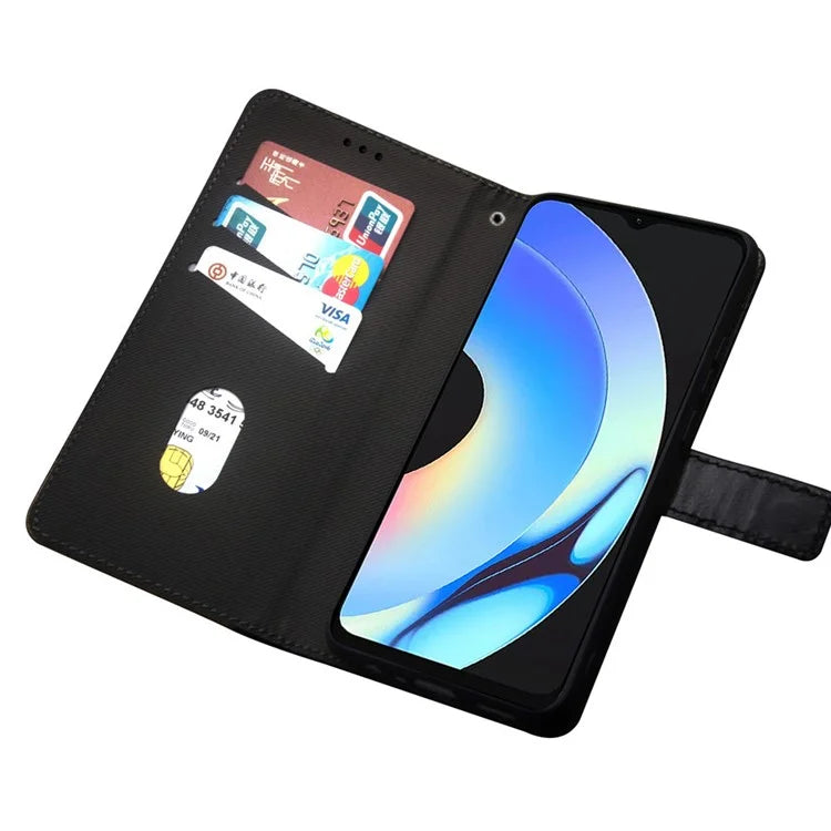 IDEWEI For Realme C53 (Global) / C53 (India) / C51 Cover Card Slots Splicing Color PU Leather Phone Case
