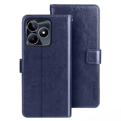 IDEWEI For Realme C53 (Global) / C53 (India) / C51 Case Crazy Horse Texture Leather Wallet Phone Cover