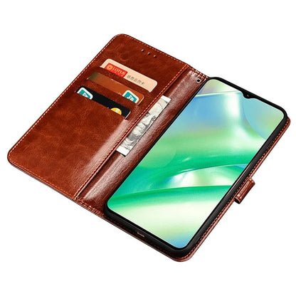 IDEWEI For Realme C53 (Global) / C53 (India) / C51 Case Crazy Horse Texture Leather Wallet Phone Cover