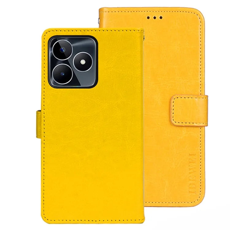 IDEWEI For Realme C53 (Global) / C53 (India) / C51 Case Crazy Horse Texture Leather Wallet Phone Cover
