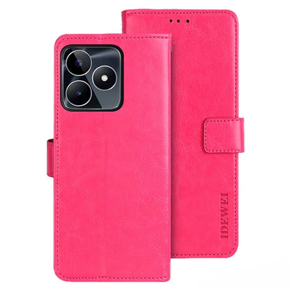 IDEWEI For Realme C53 (Global) / C53 (India) / C51 Case Crazy Horse Texture Leather Wallet Phone Cover