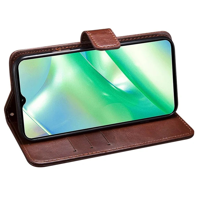 IDEWEI For Realme C53 (Global) / C53 (India) / C51 Case Crazy Horse Texture Leather Wallet Phone Cover