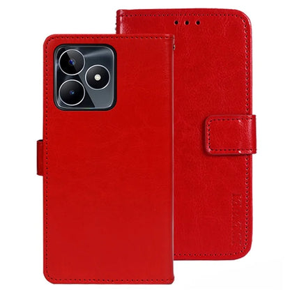 IDEWEI For Realme C53 (Global) / C53 (India) / C51 Case Crazy Horse Texture Leather Wallet Phone Cover