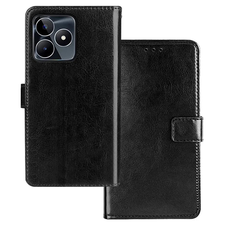 IDEWEI For Realme C53 (Global) / C53 (India) / C51 Case Crazy Horse Texture Leather Stand Cell Phone Cover
