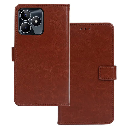 IDEWEI For Realme C53 (Global) / C53 (India) / C51 Case Crazy Horse Texture Leather Stand Cell Phone Cover