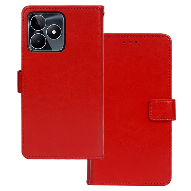 IDEWEI For Realme C53 (Global) / C53 (India) / C51 Case Crazy Horse Texture Leather Stand Cell Phone Cover