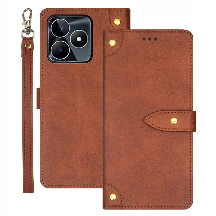 IDEWEI For Realme C53 (Global) / C53 (India) / C51 Cover Drop-Proof Leather Card Slots Phone Protective Case