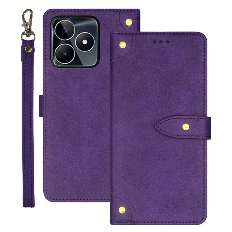 IDEWEI For Realme C53 (Global) / C53 (India) / C51 Cover Drop-Proof Leather Card Slots Phone Protective Case