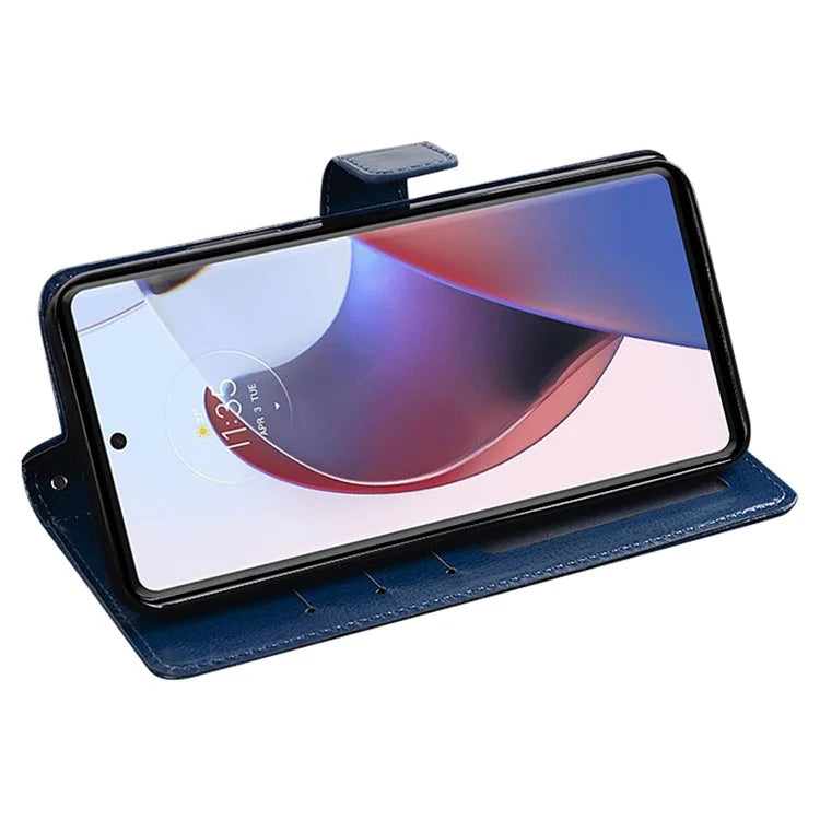 IDEWEI For Motorola Moto G54 5G Case Crazy Horse Texture Shockproof Leather Phone Cover