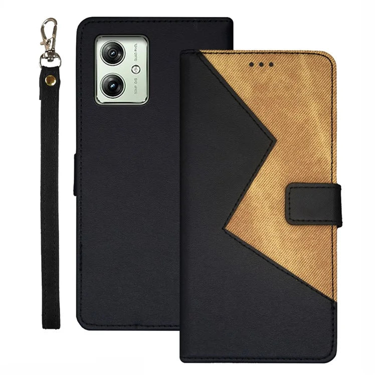 IDEWEI For Motorola Moto G54 5G Cover Card Holder PU Leather Anti-drop Phone Case