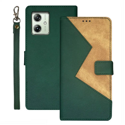 IDEWEI For Motorola Moto G54 5G Cover Card Holder PU Leather Anti-drop Phone Case