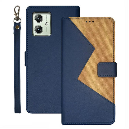 IDEWEI For Motorola Moto G54 5G Cover Card Holder PU Leather Anti-drop Phone Case