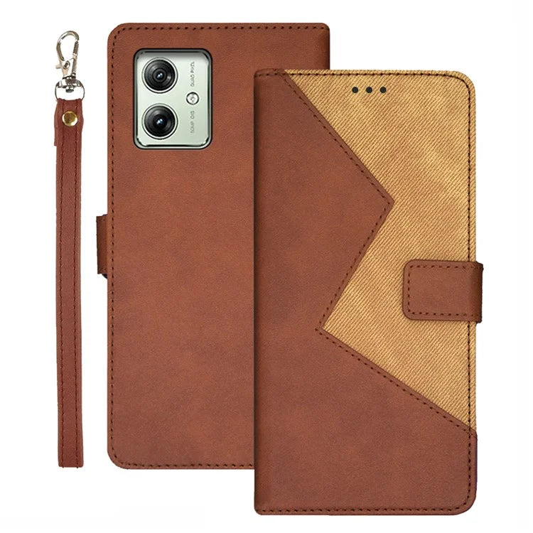 IDEWEI For Motorola Moto G54 5G Cover Card Holder PU Leather Anti-drop Phone Case