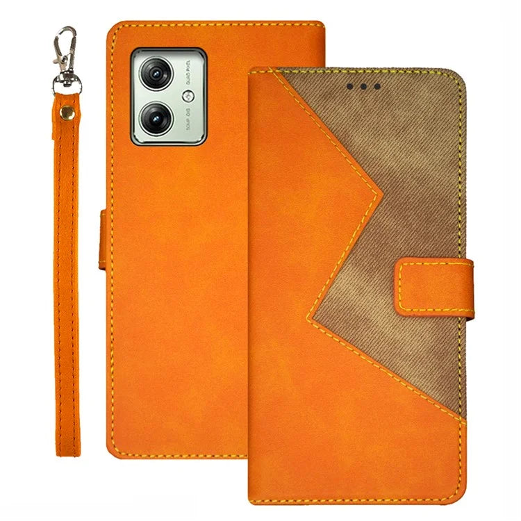 IDEWEI For Motorola Moto G54 5G Cover Card Holder PU Leather Anti-drop Phone Case