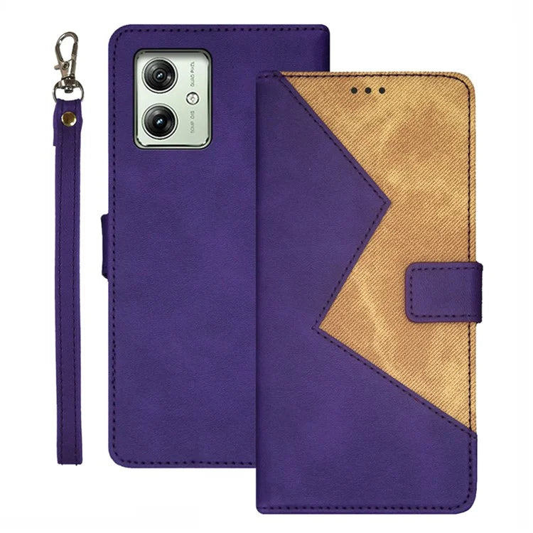 IDEWEI For Motorola Moto G54 5G Cover Card Holder PU Leather Anti-drop Phone Case