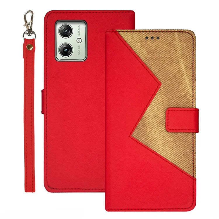 IDEWEI For Motorola Moto G54 5G Cover Card Holder PU Leather Anti-drop Phone Case