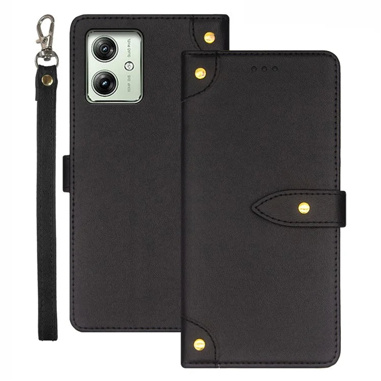 IDEWEI For Motorola Moto G54 5G Case Card Holder Flip Stand Leather Phone Cover