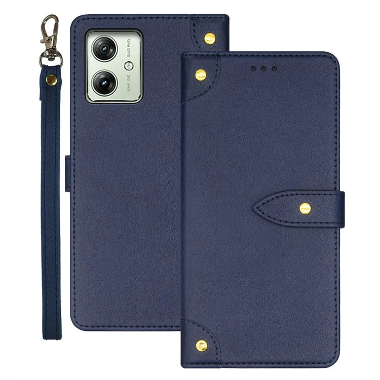 IDEWEI For Motorola Moto G54 5G Case Card Holder Flip Stand Leather Phone Cover